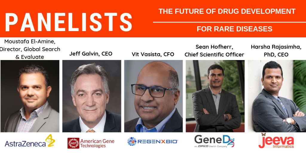 Rare Disease Drug Development Panel with Industry Leaders from AstraZeneca, REGENXBIO, American Gene Technologies, GeneDx and Jeeva