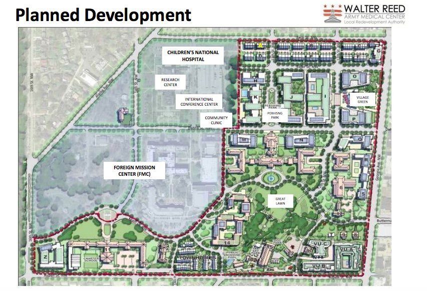 Walter Reed Army Medical Center Planned Redevelopment Project in Upper Georgia Avenue district