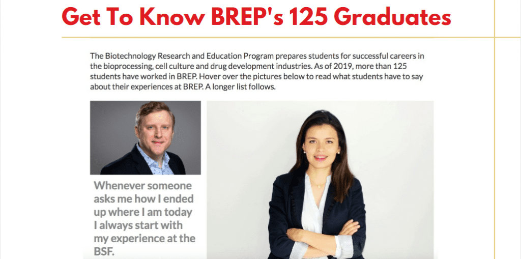University of Maryland Clark School of Engineering Biotech Research and Education Program Graduates